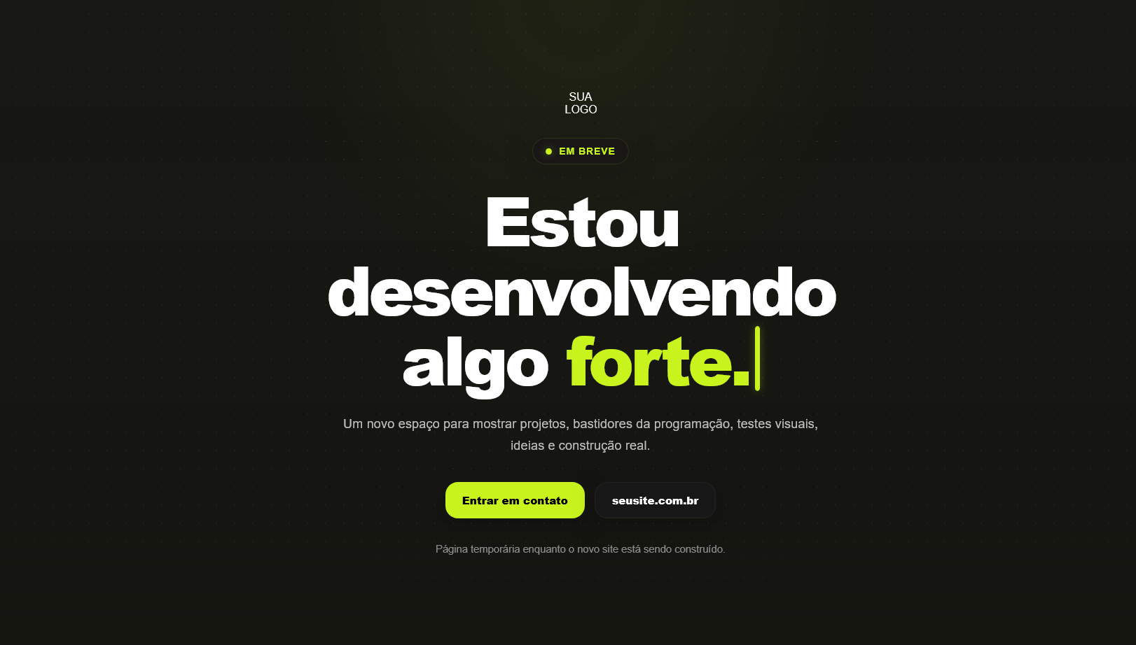 Página de em breve