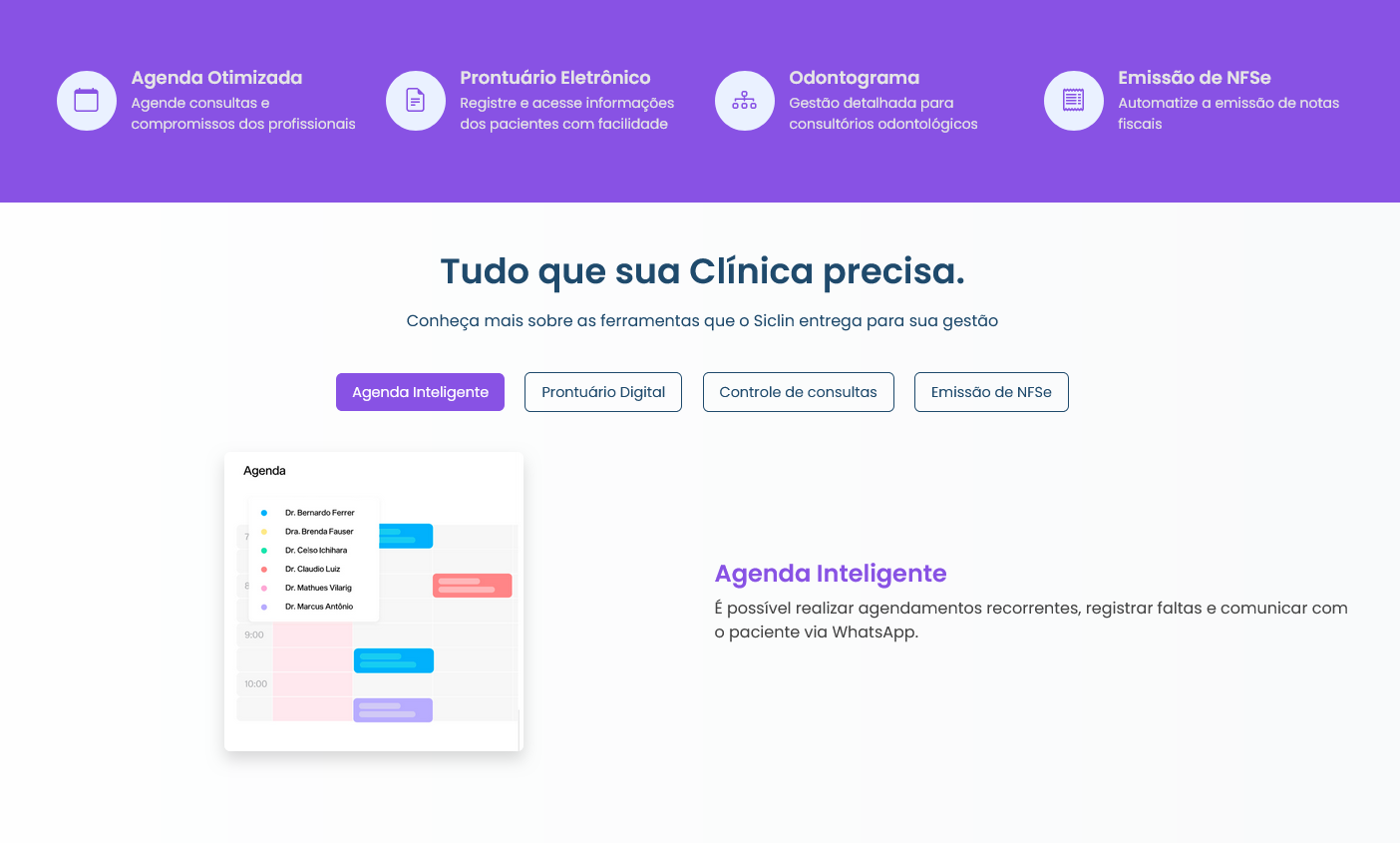 Site Institucional Sistema Siclin