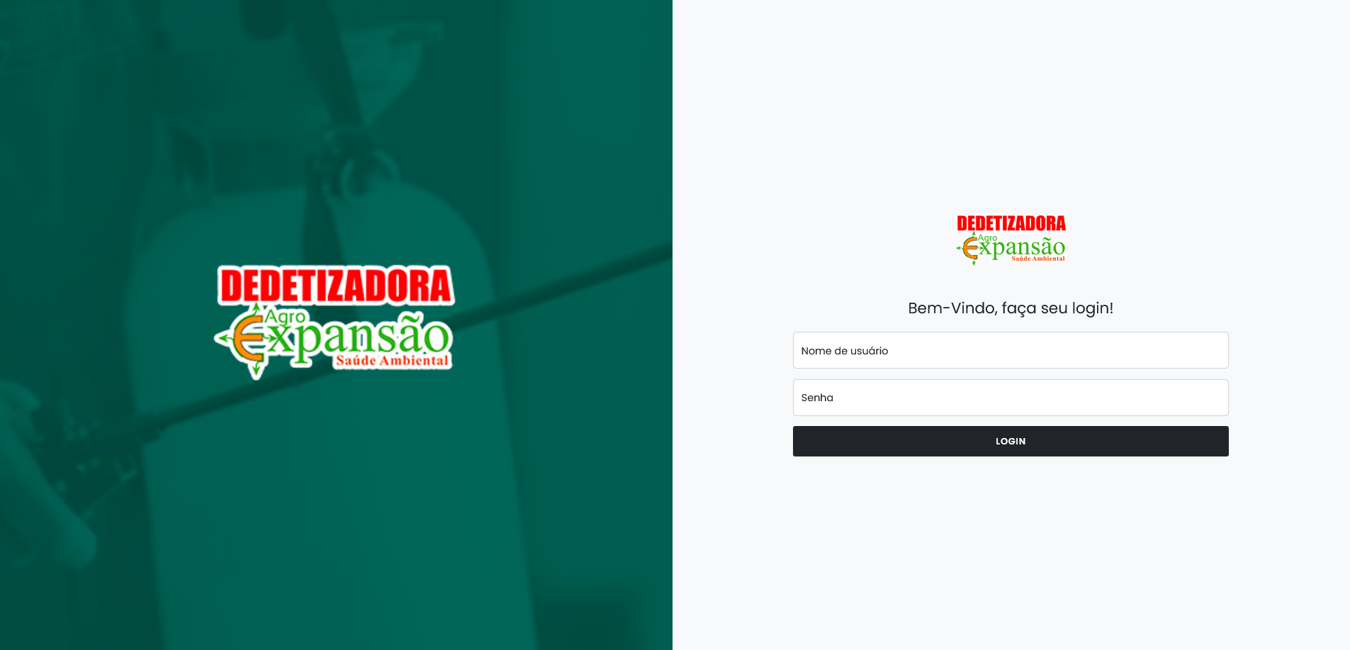Site Institucional Dedetizadora Agro Expansão